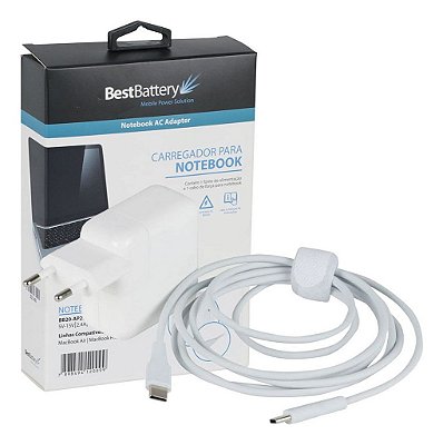 Fonte Para Notebook Apple Usb-C 2.4A Branca 29W Bb20-Ap29-C