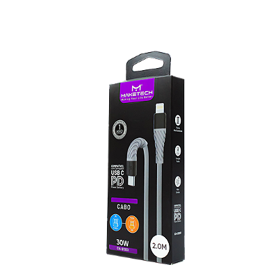 Cabo Usb c para Lightning Ca-212ci 2m 30w Cinza Maketech