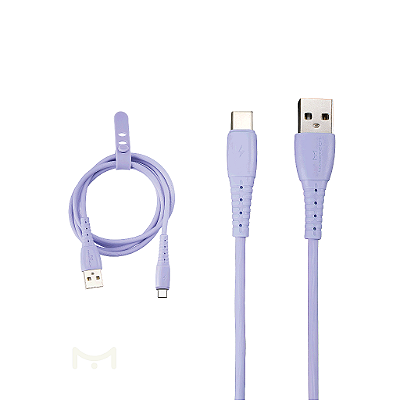 Cabo Usb Para Usb C Ca-227C 2M Azul Lilás Maketech