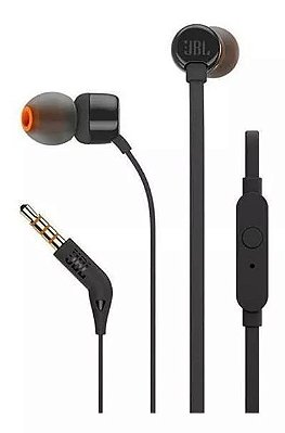 Fone de Ouvido Intra-auricular Jbl T110blk Preto