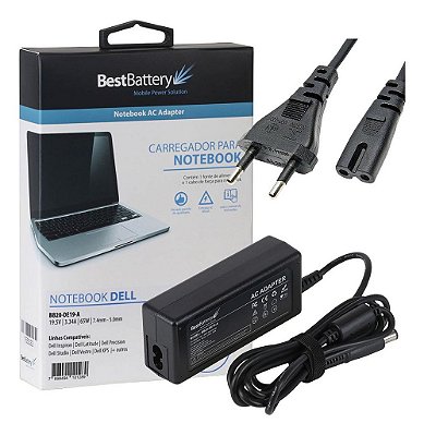 Fonte Para Notebook Dell 19.5V 3.34A 65W Vostro Xps Chromebook 4,5*3,00mm