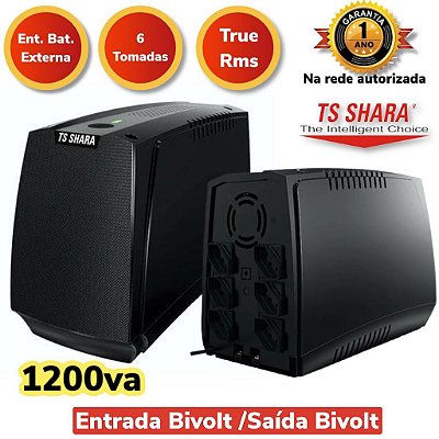Nobreak Ups Compact Xpro 1200Va Tsshara Bivolt/Bivolt Engate Bateria 4402
