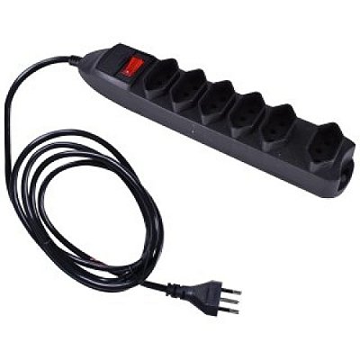 FILTRO DE LINHA 6 TOMADAS BIVOLT PRETO 46RFL3060000 ELGIN