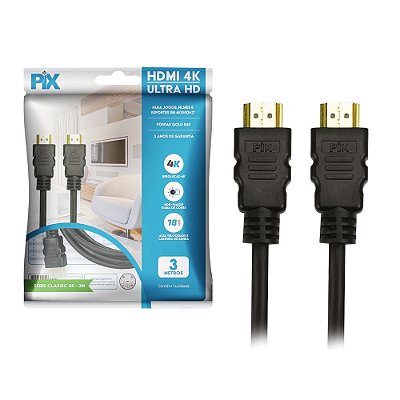 Cabo Hdmi 2.0 018-2223 4k Ultra Hd 3d 3 Metros Suporte A Hdr