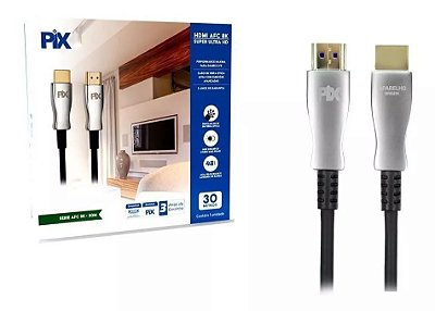 Cabo Hdmi 2.1 8K Hdr 32Awg 30 Metros Fibra Otica Ativa