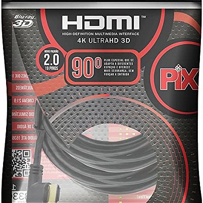 CABO HDMI GOLD 90 GRAUS - 2.0 4K HDR 19P 10M 018-3330
