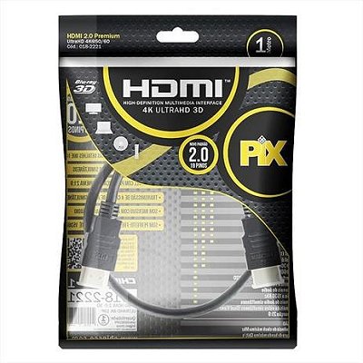CABO HDMI GOLD 2.0 - 4K HDR 19P 1 Metro PIX