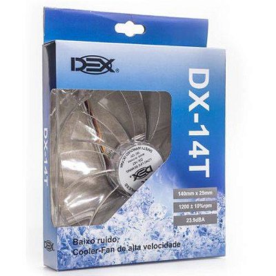 Cooler Dex Led Branco Transp Dx-14T 140MM