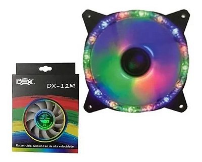 Cooler Fan 120Mm Com Led Rgb Colorido Cristal 12V 1200Rpm