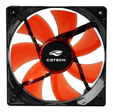 Cooler Fan Led Vermelho 120mm Gabinete Pc Gamer Silencioso F7-L100RD c3 tech