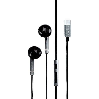 Fone de Ouvido Com Fio Preto Epc-052p Usb C Maketech