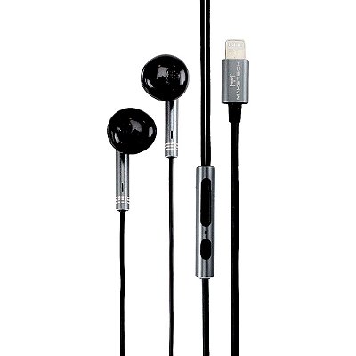 Fone De Ouvido Com Fio Para Iphone Lighting Epl-052 Preto Maketech