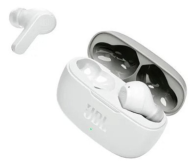 Fone de Ouvido JBL Wave Bluetooth 200TWS Branco- JBLW200TWSWHT
