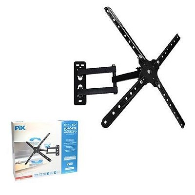 Suporte Tv Articulado De Parede Para Tv/Monitor 10 A 60 Pol Pix