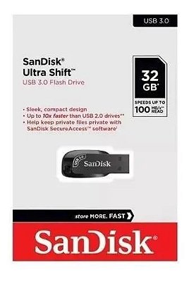 PEN DRIVE SANDISK ULTRA SHIFT USB 3.0  Z410  32GB