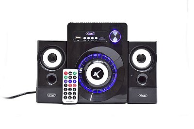 CAIXA DE SOM CARTÃO/PEN DRIVE/CONTROLE 16W SUBWOOFER KNUP  KP-6022BH