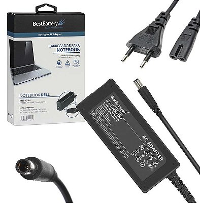 Fonte Para Notebook Dell 19.5V 3.34A 65W Vostro Inspiron Latitude 7,4*5,0mm