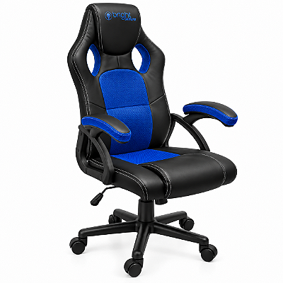 Cadeira Gamer Bright Ergonômica Reclinável Azul 120kg