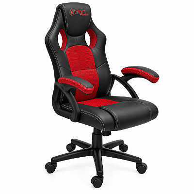 Cadeira Gamer Bright Ergonômica Reclinável vermelha 120kg