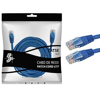 Cabo De Rede Cat5E Patch Cord Utp 30 Metros Azul Chip Sce