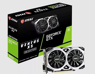 Placa de Video Msi Geforce Gtx 1650 D6 Ventus Xs Ocv3 4gb Gddr6 128 Bits