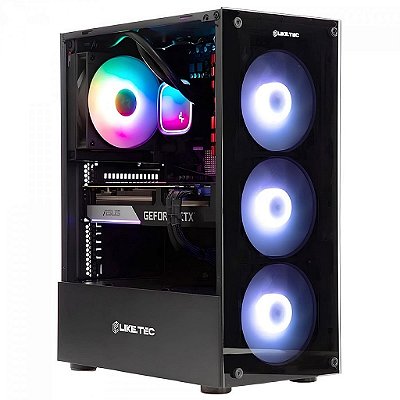 Gabinete Gamer Liketec Matrix V2 Rainbow 3 Fans