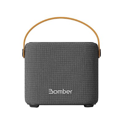 Caixa De Som Bluetooth Bomberbag Cinza Portátil 12w Potente