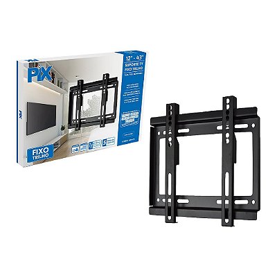 Suporte Para Tv 12 A 43 Fixo Pix PX-F20 Montado Preto