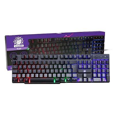 Teclado Gamer Nemesis Semi-Mecânico BackLight Led Rgb Usb 5+