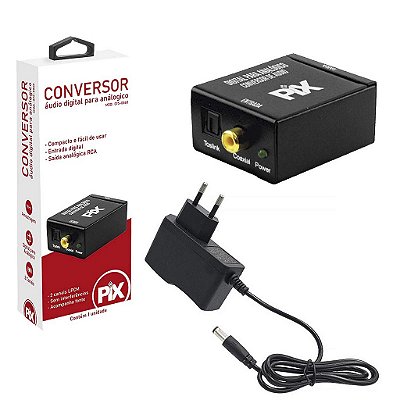 Conversor De Audio Digital Para Analogico Entrada Saida Rca