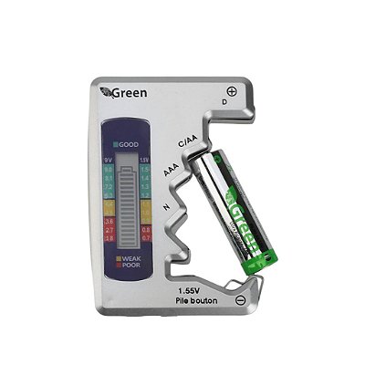 Testador De Pilhas Capacidade Baterias Aa/Aaa/9v Universal