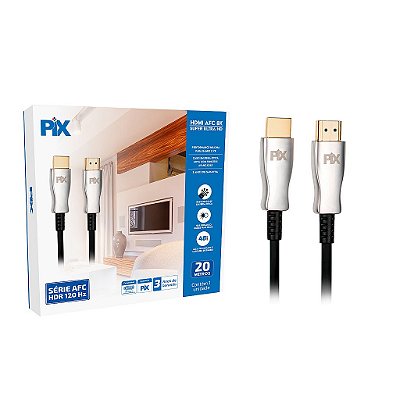 Cabo Hdmi Grande 2.1 Hdr 8k 10k 120hz Vrr Allm 20m Fibra