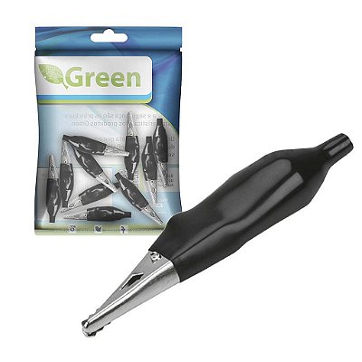 Kit 10 Médio Garra Jacaré Jacarezinho Isolada Preto 44mm