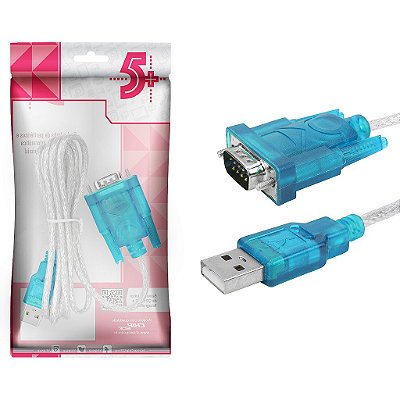 Cabo Usb Cristal Usb A Macho Para Serial Db9 1,5m P/ Central