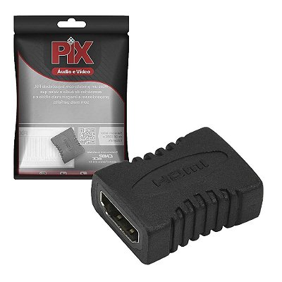 Junção Emenda Hdmi Femea Para Hdmi Femea Full Hd 1080p Pix