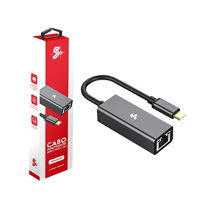 Cabo Adaptador Usb C Para Rede Gigabit 1Gbps Compatível Xps
