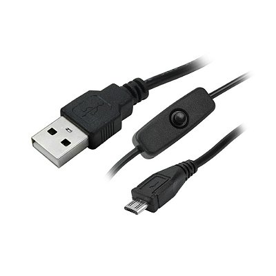 Cabo Micro Usb Usb Macho Botão On/Off 1,20M Para Firestick