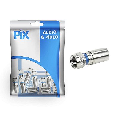 10 Conector F Compressao Rg6 P/ Antena Sky Claro Prova DAgua