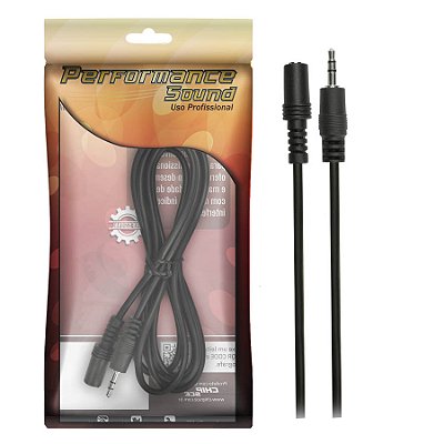 Cabo Extensor De Fone P2xP2 Estereo J2 Estereo 1,8M Pix