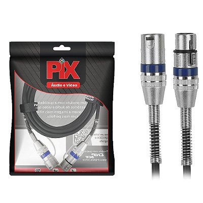 Cabo Extensor Canon Xlr Macho Xlr Femea Balanceado 10 Metros