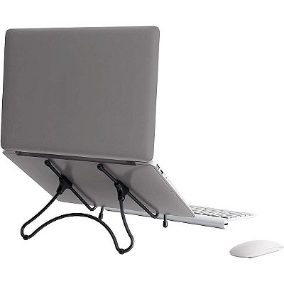 Suporte De Notebook Regulável Metal Uptable Preto Octoo