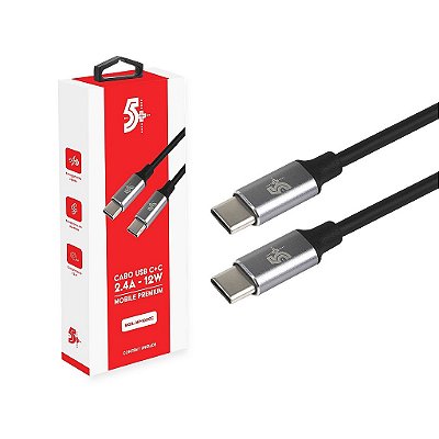 Cabo Usb C Para Usb C Turbo 2.0 1,2M Aluminum Mobile Premium