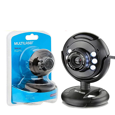 WebCam 16mp Com Microfone Nightvision Usb Multilaser Wc045