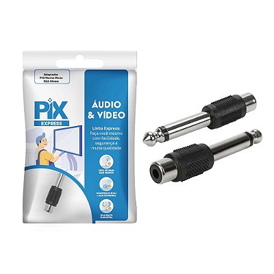 Adaptador Plug P10 Mono Para Rca Jack