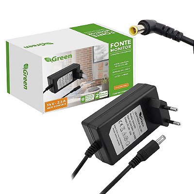 Fonte Carregador Para Monitor 14v 2,5a S19b300 S19b300 Green