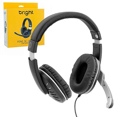 Fone Headset Home Office Bright Controle Volume 2x P2 Mic