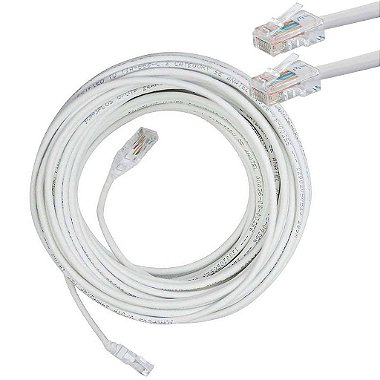 Cabo De Rede Anatel Furukawa Montado 30 Metros Cat5e Branco