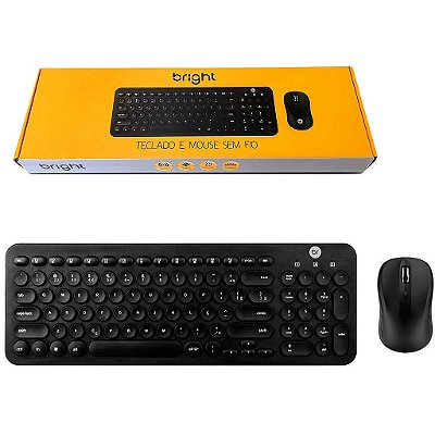 Combo Sem Fio Mouse E Teclado Multimidia Teclas Pop