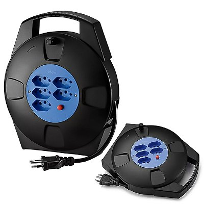 Extensão Multilaser WI279 Carretilha 5 Tomadas 10 Metros