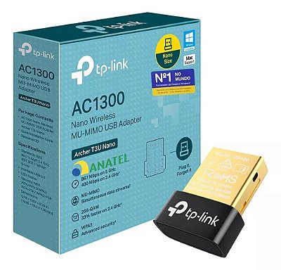Adaptador Usb Wi-fi Tp-link Archer T3u Nano Ac1300 5ghz